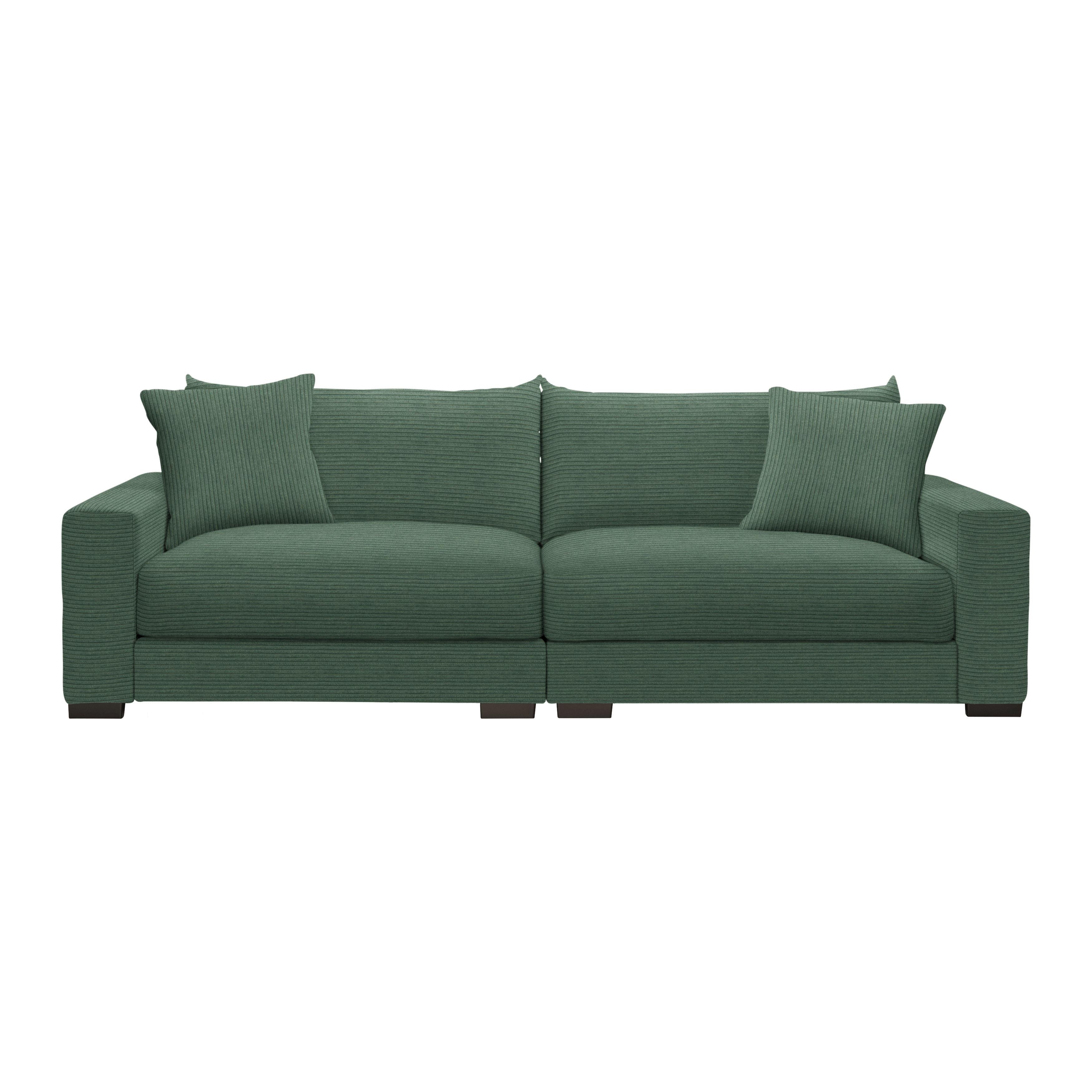 Megasofa Pedro Dunkelgrün - Dunkelgrün, MODERN, Holz/Holzwerkstoff (261/83/124cm) - Mömax