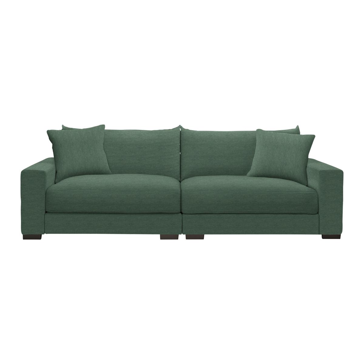 Megasofa Pedro Dunkelgrün - Dunkelgrün, MODERN, Holz/Holzwerkstoff (261/83/124cm) - Mömax