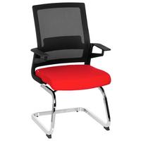 Besucherstuhl Inventor V Rot/Schwarz - Chromfarben/Rot, MODERN, Kunststoff/Textil (59/95/54cm) - MID.YOU