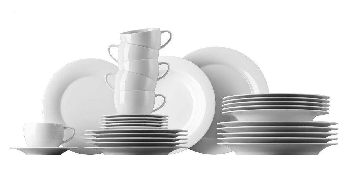 SERWIS OBIADOWO-ŚNIADANIOWY YONO NOVO ROSENTHAL - biały, Basics, ceramika (40/40/30cm) - Rosenthal