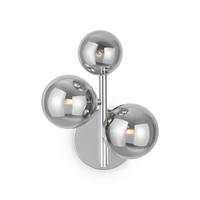 Wandleuchte Dallas Chromfarben/Grau max.28 Watt - Chromfarben/Grau, Trend, Glas/Metall (26/20/12cm) - MAYTONI