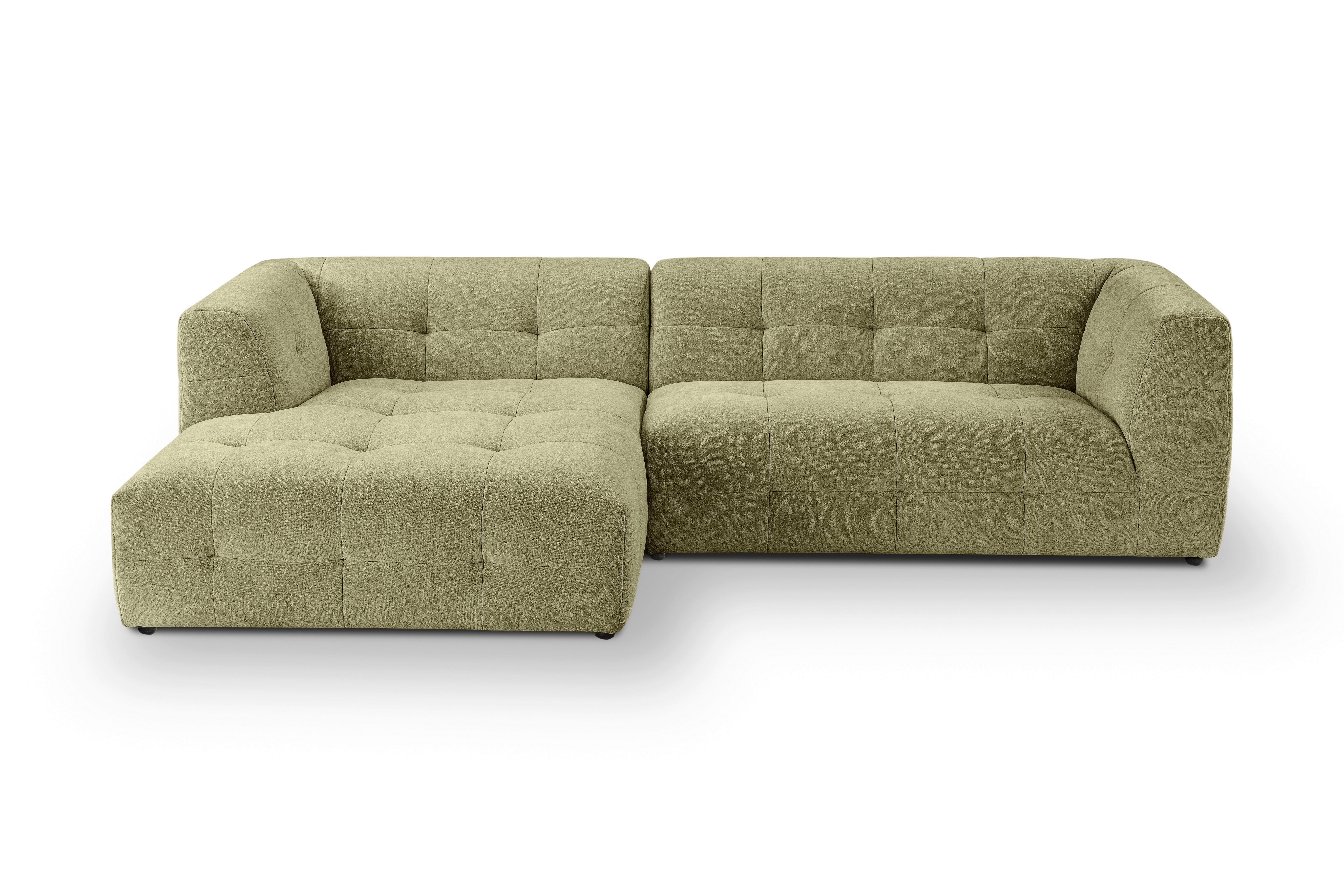 Ecksofa Tenso Grün - Schwarz/Grün, Basics, Holz/Kunststoff (161/292cm) - MID.YOU