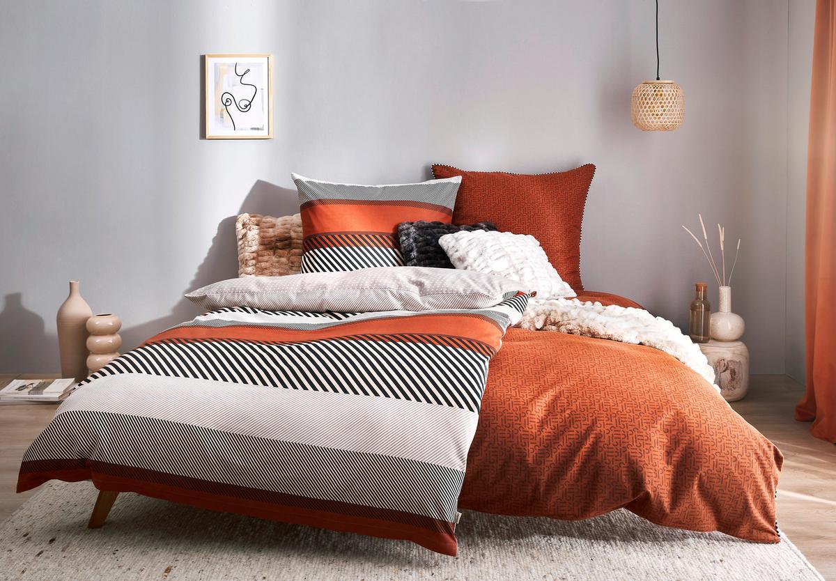 POŚCIEL DWUSTRONNA E-SCATTER-F - kolor rdzawy, Konventionell, tkanina (135/200cm) - Esprit