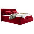 Boxspringbett in Rot ca. 180x200 cm inkl. Topper - Rot/Silberfarben, KONVENTIONELL, Holzwerkstoff/Kunststoff (180/200cm) - Livetastic Boxspringbett in Rot ca. 180x200 cm inkl. Topper - Rot/Silberfarben, KONVENTIONELL, Holzwerkstoff/Kunststoff (180/200cm) - Livetastic