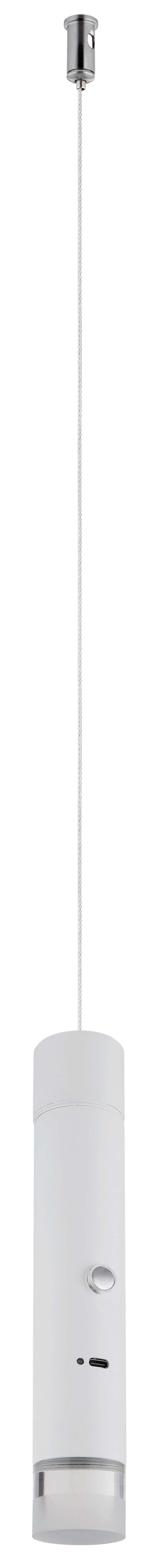 Led-hängeleuchte 16060w Pelo - Klar/Weiss, Design, Kunststoff/Metall (38/120cm) - Globo