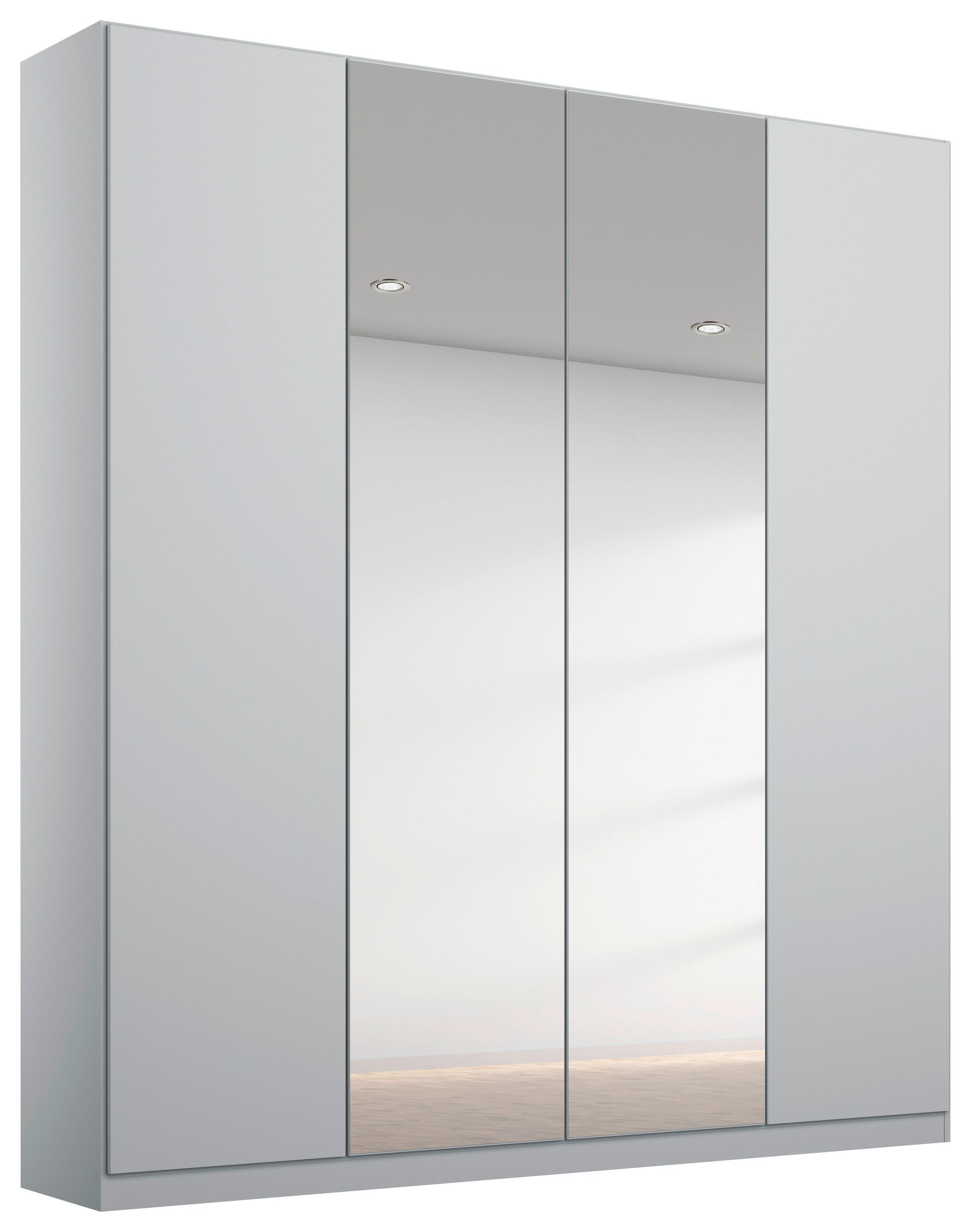 Dulap Cu Uși Rotative Alabama - argintiu/gri deschis, Modern, material pe bază de lemn (181/229/54cm) - Modern Living