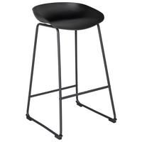 Barhocker in Schwarz - Schwarz/Grau, MODERN, Kunststoff/Metall (43/84/45cm) - Based