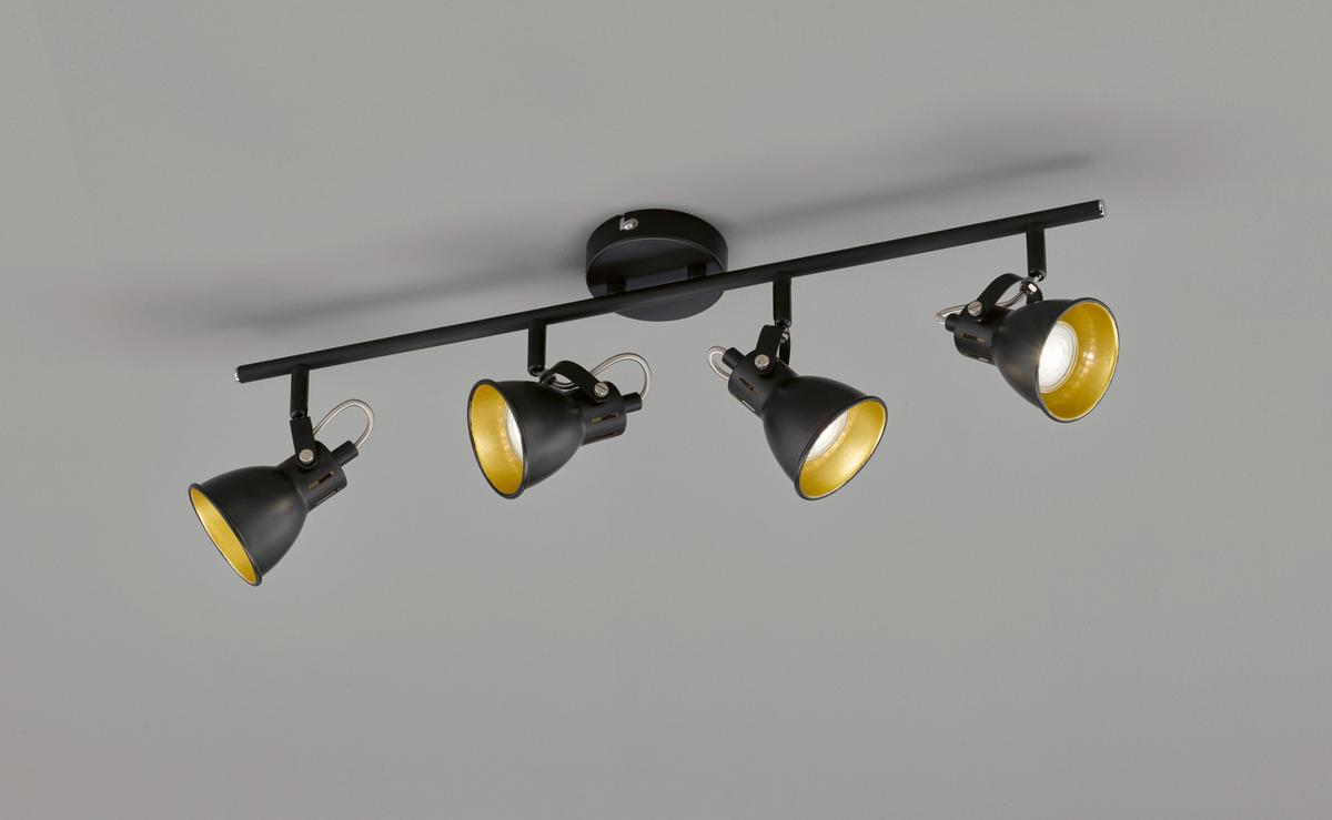 LAMPA SUFITOWA 820079 BOBBY - czarny/kolor złoty, Basics, metal (10/65/15cm)