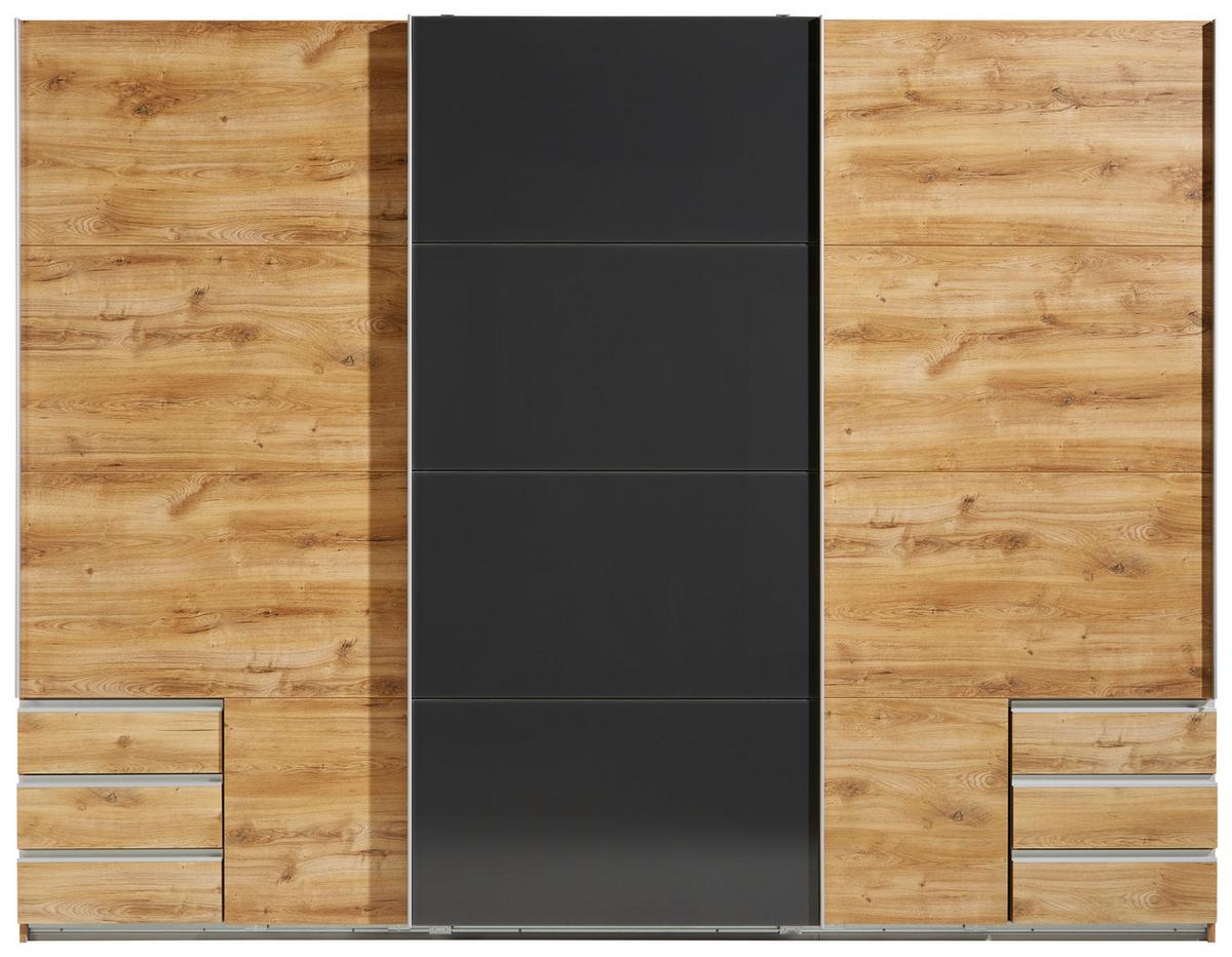 Ormar S Kliznim Vratima Valencia - siva/srebrne boje, Konvencionalno, drvni materijal/metal (270/210/65cm) - Modern Living
