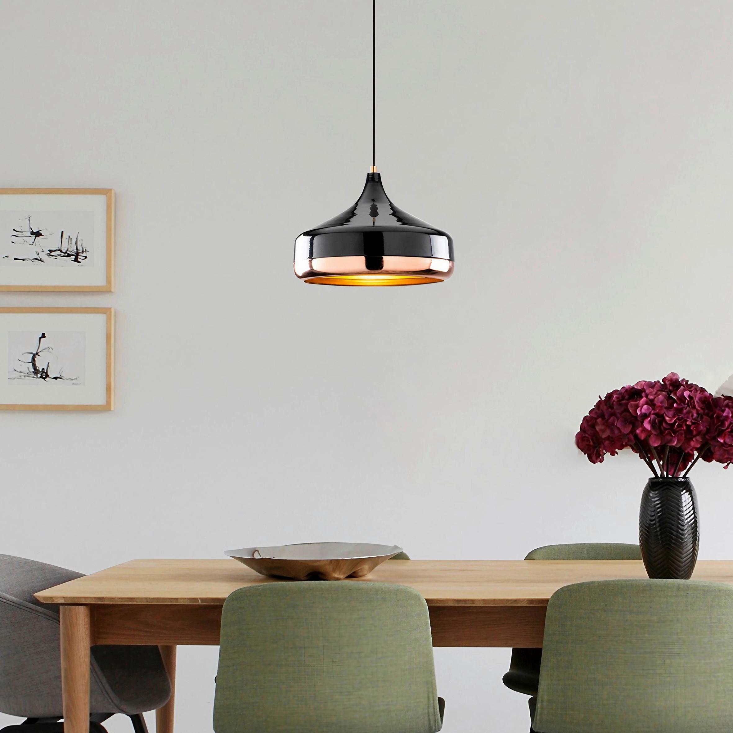 LAMPA WISZĄCA YILDO - 253-S - czarny/różowe złoto, Design, metal (36/122cm) - P & B