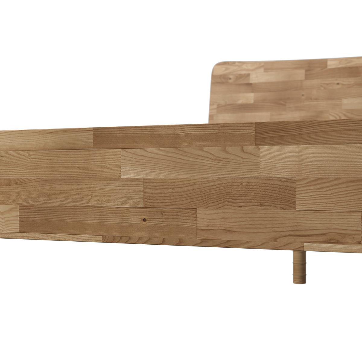 Bett Danzig ca. 140x200 cm Wildeiche Echtholz - Wildeiche, MODERN, Holz (140/200cm) - Bessagi Home