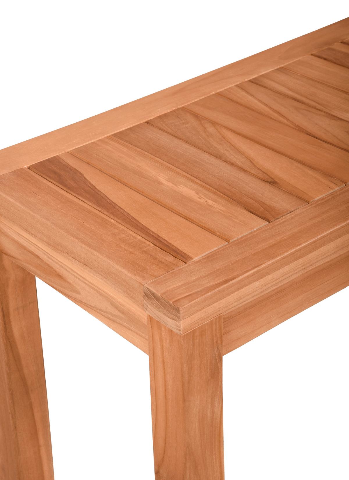 Gartenbank Biaro Teak - Braun, Basics, Holz (35/46/120cm) - Gardenson