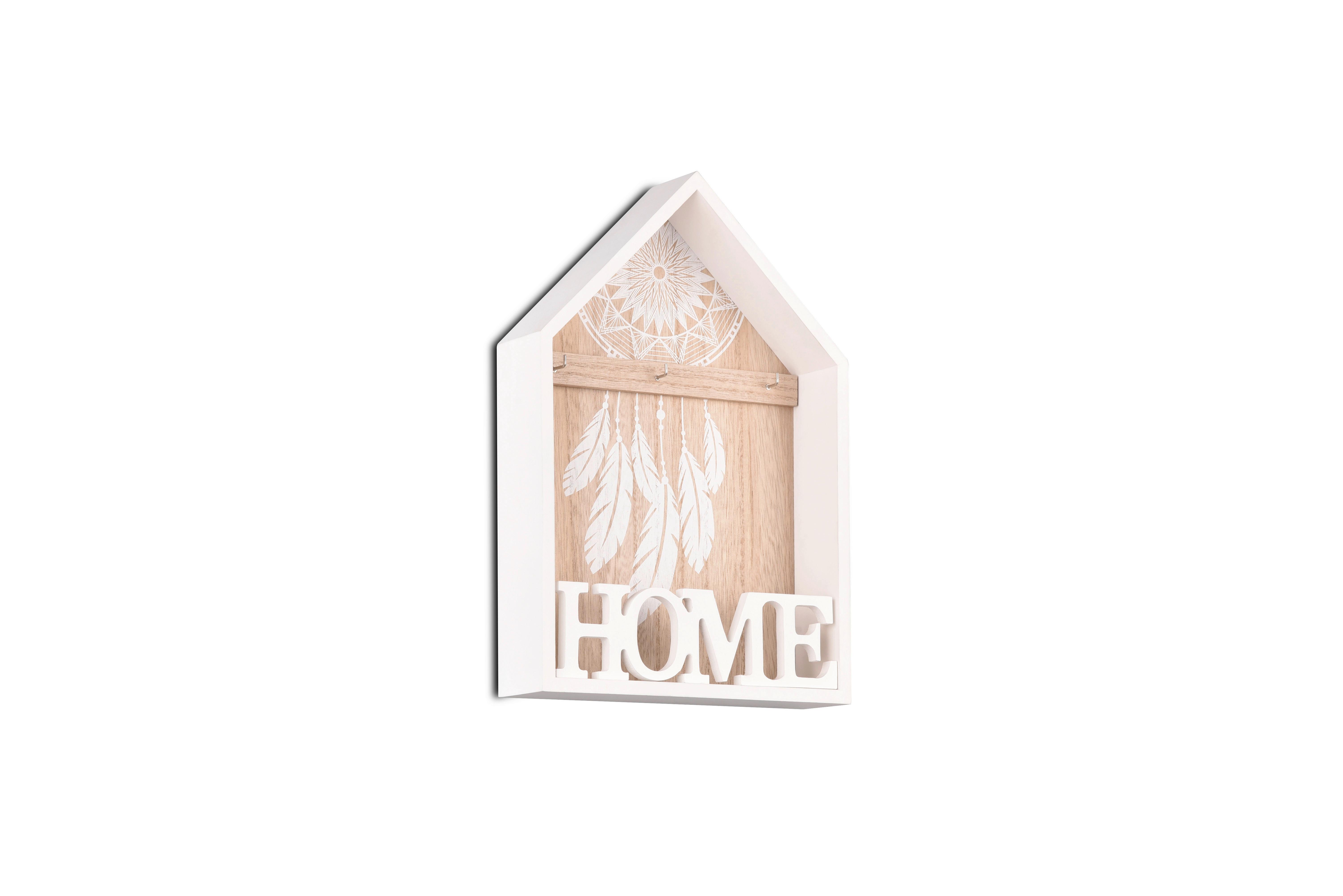 Schlüsselkasten Sina Weiß - Weiss, Romantik / Landhaus, Holzwerkstoff (20/30/5cm) - Mömax