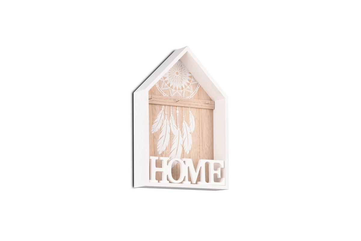 Schlüsselkasten Sina Weiß - Weiß, ROMANTIK / LANDHAUS, Holzwerkstoff (20/30/5cm) - Mömax
