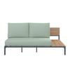 ENSEMBLE LOUNGE CHIARA - vert clair/couleur naturelle, MODERN, métal/matière synthétique (164/68/94cm) - Bessagi Garden