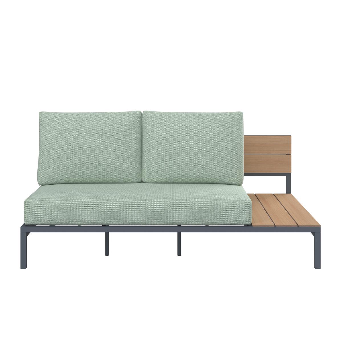 Garnitură grădină Chiara - verde deschis/gri închis, Modern, plastic/metal (164/68/94cm) - Bessagi Garden
