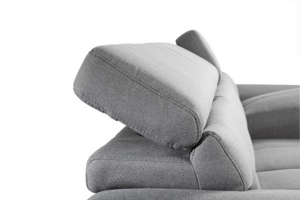 Wohnlandschaft Speedway in Grau mit Bettfunktion - Schwarz/Grau, KONVENTIONELL, Kunststoff/Textil (267/79/170cm) - Mömax
