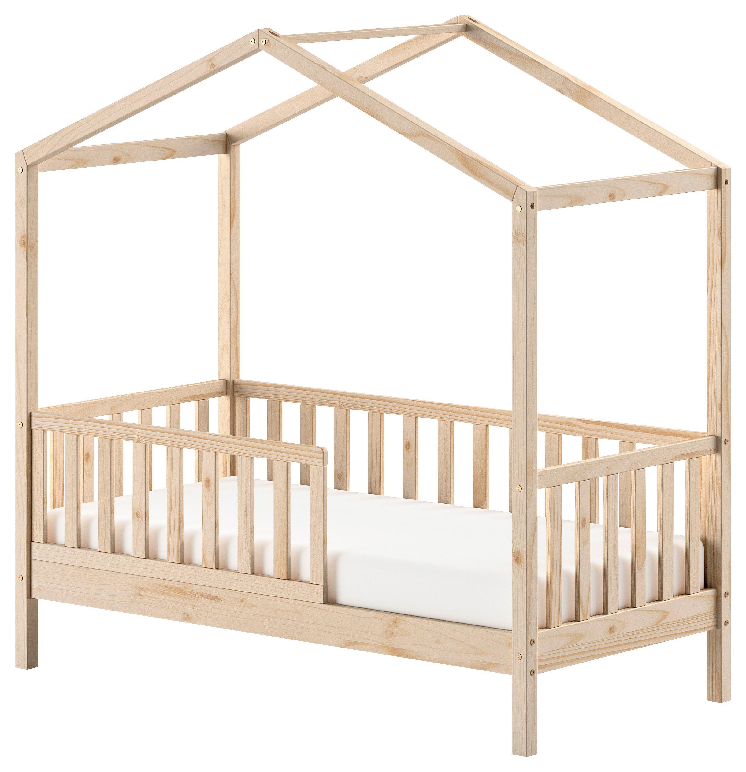 Hausbett Junior ca. 70x140 cm Naturfarben - Naturfarben/Kieferfarben, MODERN, Holz (70/140cm) - MID.YOU