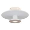 LED-Deckenleuchte Carter Weiß/Hellgrau/Beige max.24Watt - Beige/Hellgrau, Basics, Kunststoff/Textil (38/18cm) - Globo