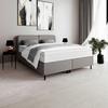 Boxbett Livetto Dunkelgrau ca. 180x200cm - Dunkelgrau/Schwarz, KONVENTIONELL, Holz/Textil (180/200cm) - Mömax