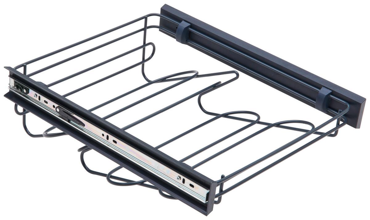 Schuhablage "UNIT" aus Metall in Anthrazit - Anthrazit, MODERN, Metall (37/14/46,2cm) - Based