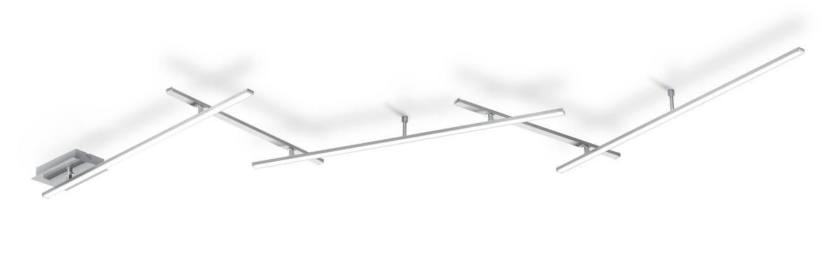 LAMPA SUFITOWA LED X62035107 INDIRA *SBN* - biały/kolor niklowy, Trend, tworzywo sztuczne/metal (245/50/6,5cm) - Novel