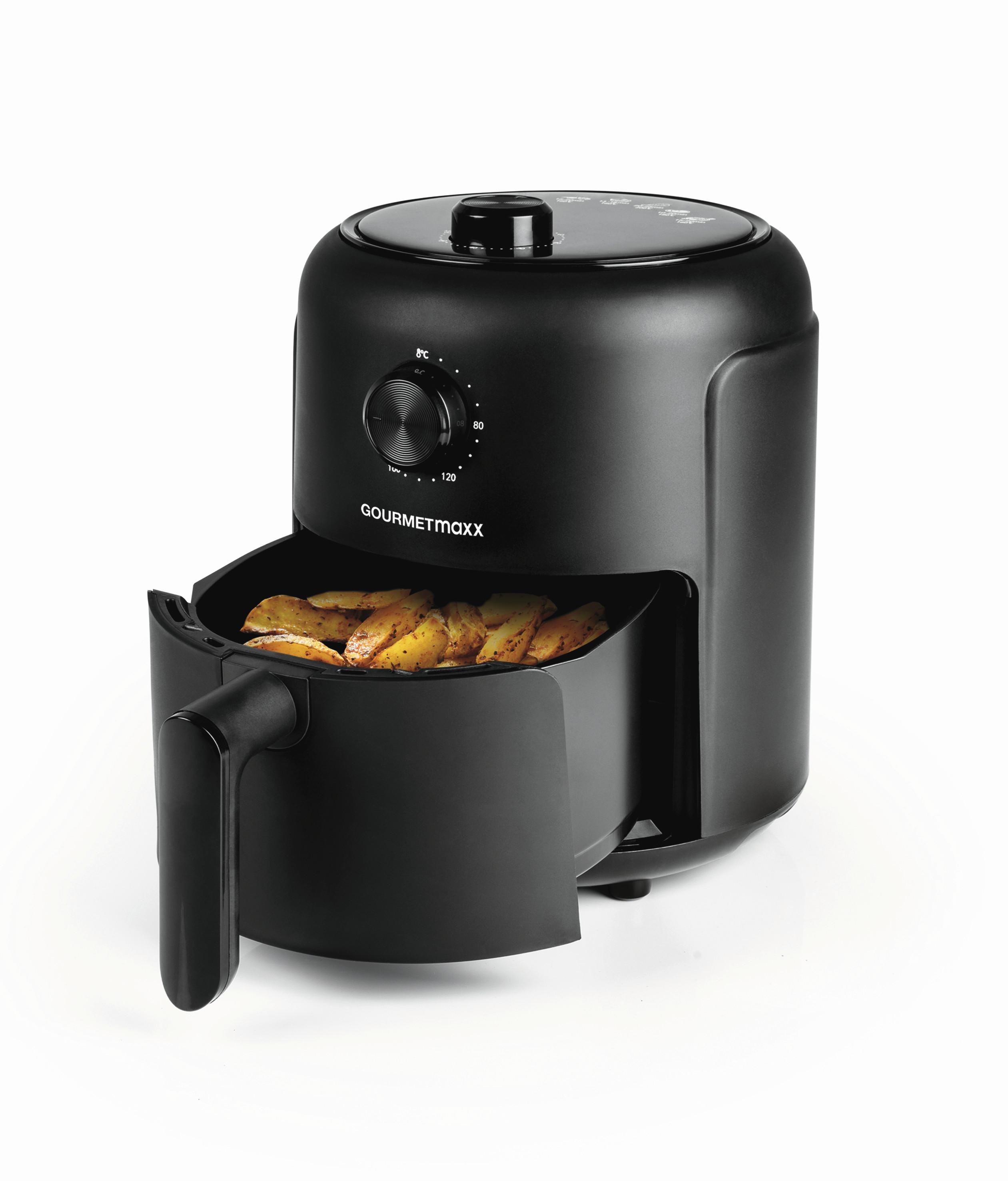 Heißluftfritteuse Gourmetmaxx Schwarz ca. 2,3 l - Schwarz, MODERN, Kunststoff/Metall (23/30,5/28,5cm) - TV - Unser Original