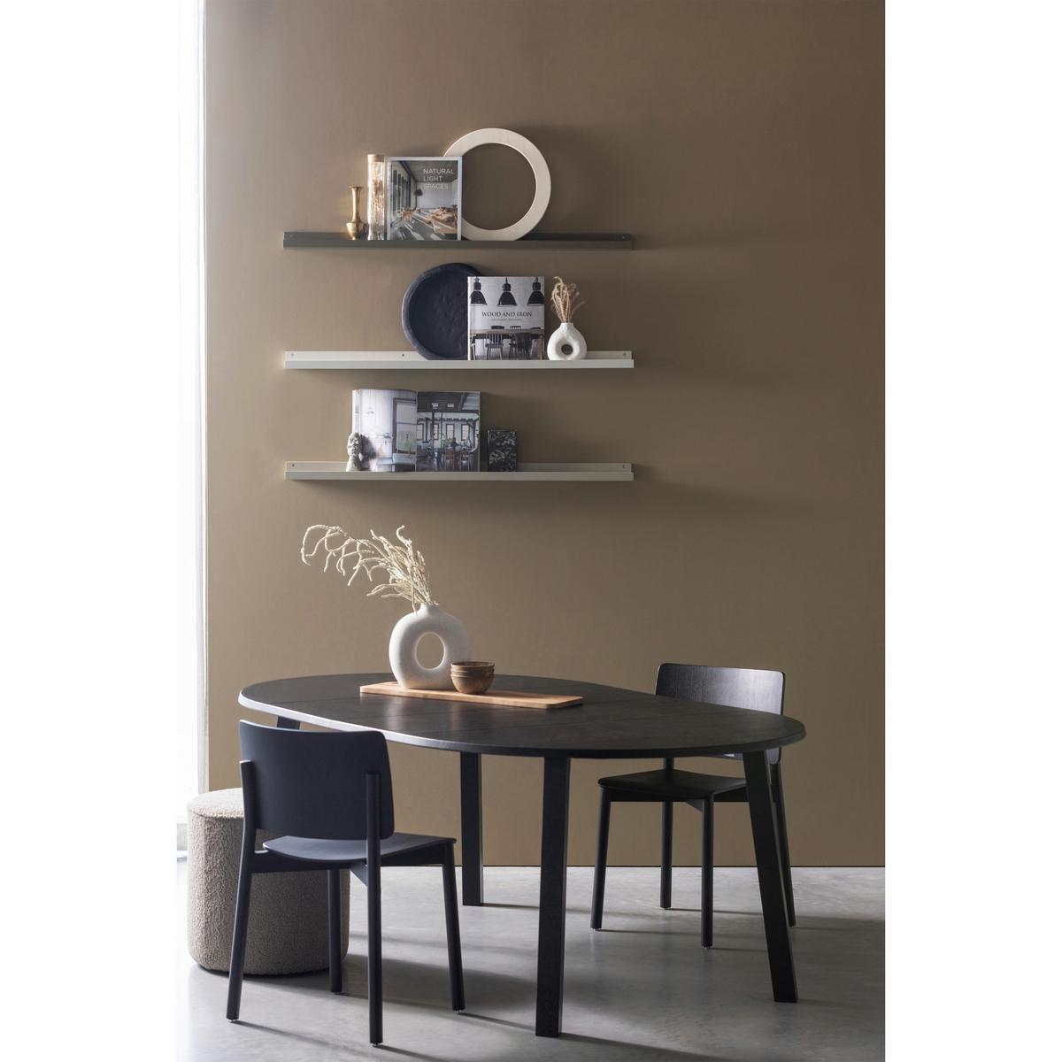 Esstisch Lange Jan Schwarz L: 120-200cm - Schwarz, Design, Holz (120-200/120/75cm) - Livetastic