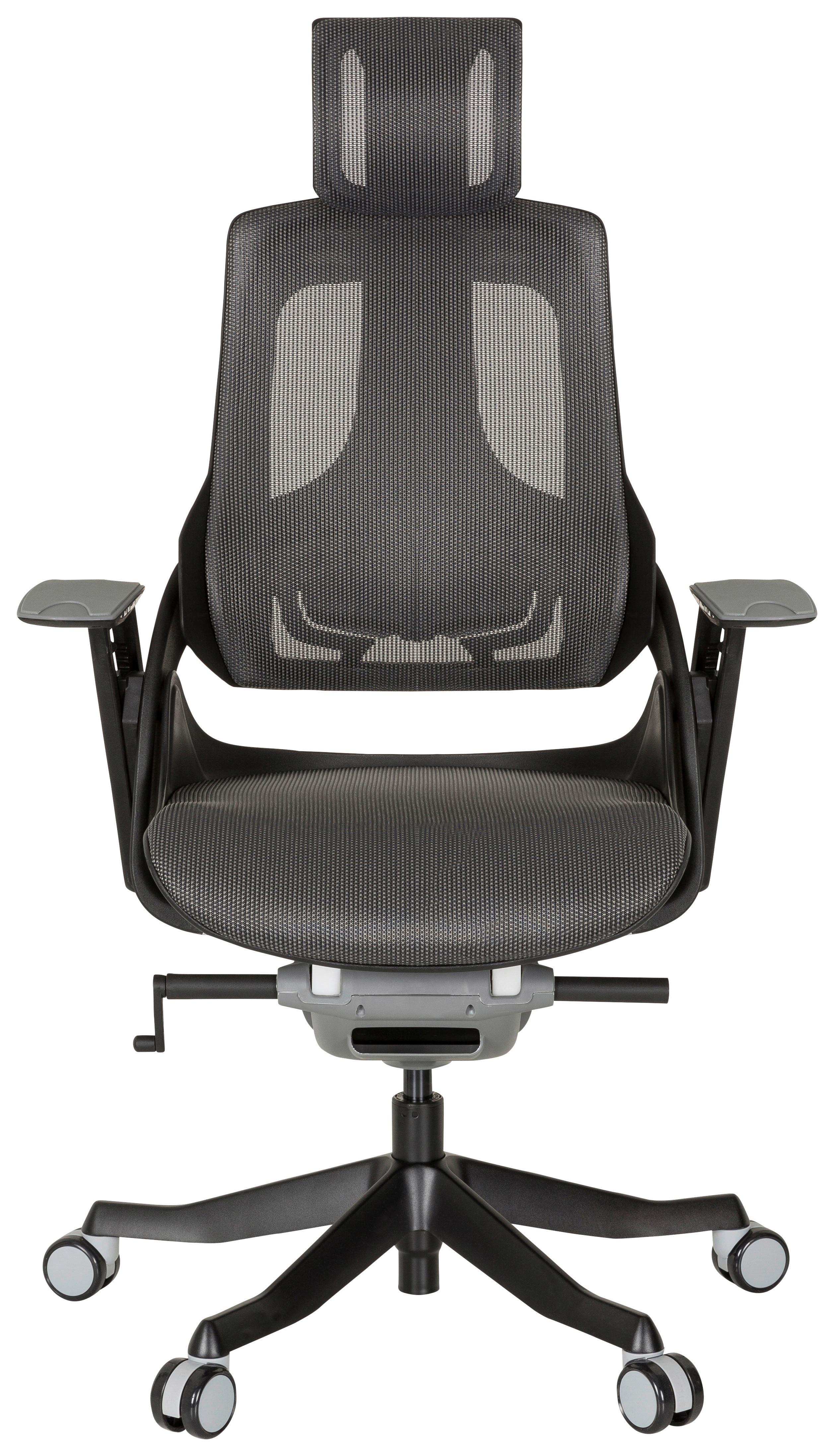 Pisarniški Stol Spektre Black, Siva - siva/črna, Moderno, kovina/umetna masa (67/116/54cm) - MID.YOU
