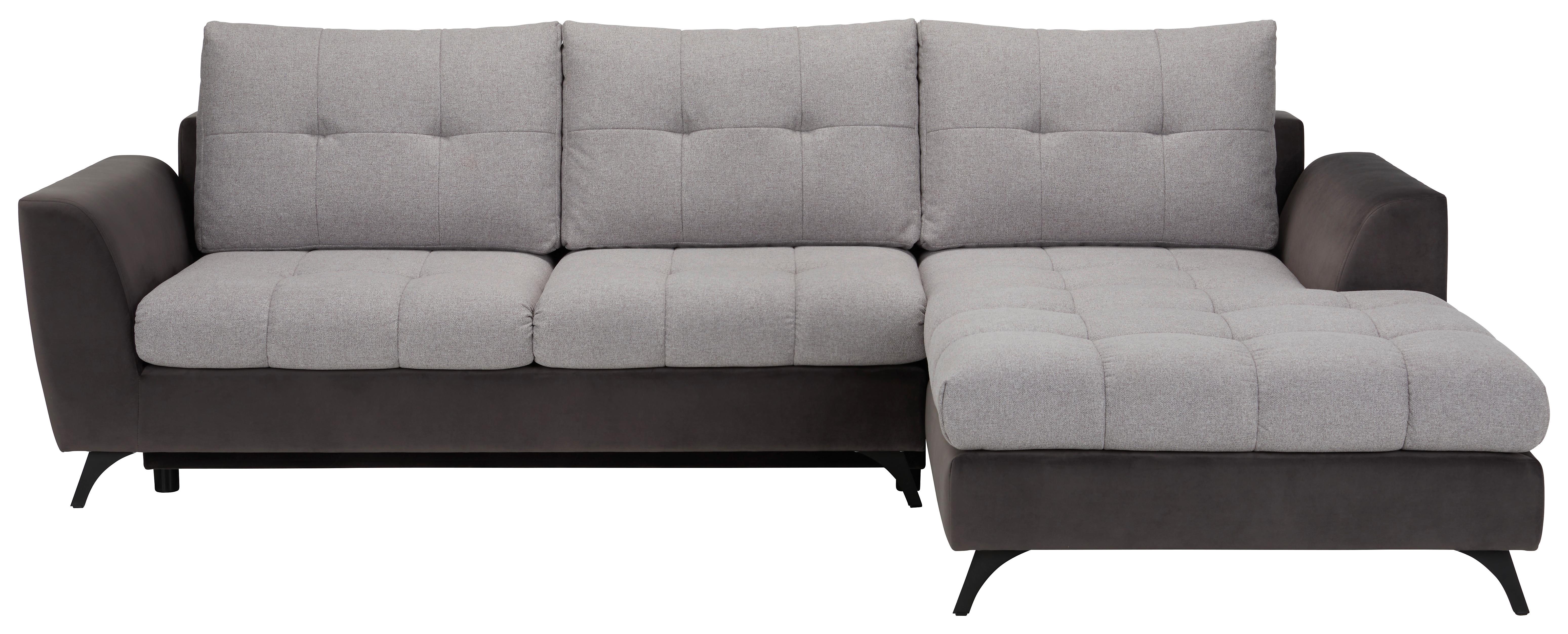 Sedežna Garnitura Dallas -Top- - siva/črna, Moderno, kovina/umetna masa (273/89/182cm) - Modern Living