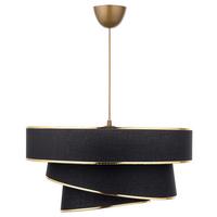 LAMPA WISZĄCA COUPER - czarny/kolor złoty, Konventionell, tworzywo sztuczne/metal (40/72cm)