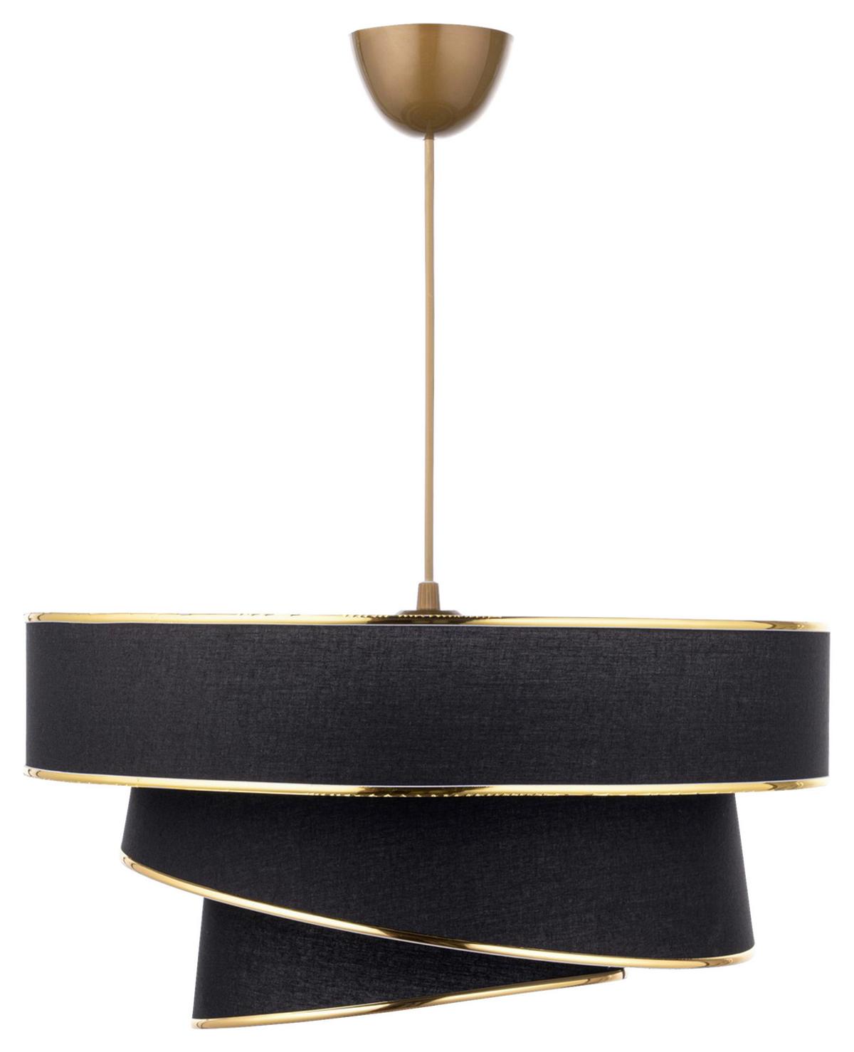 LAMPA WISZĄCA COUPER - czarny/kolor złoty, Konventionell, tworzywo sztuczne/metal (40/72cm)