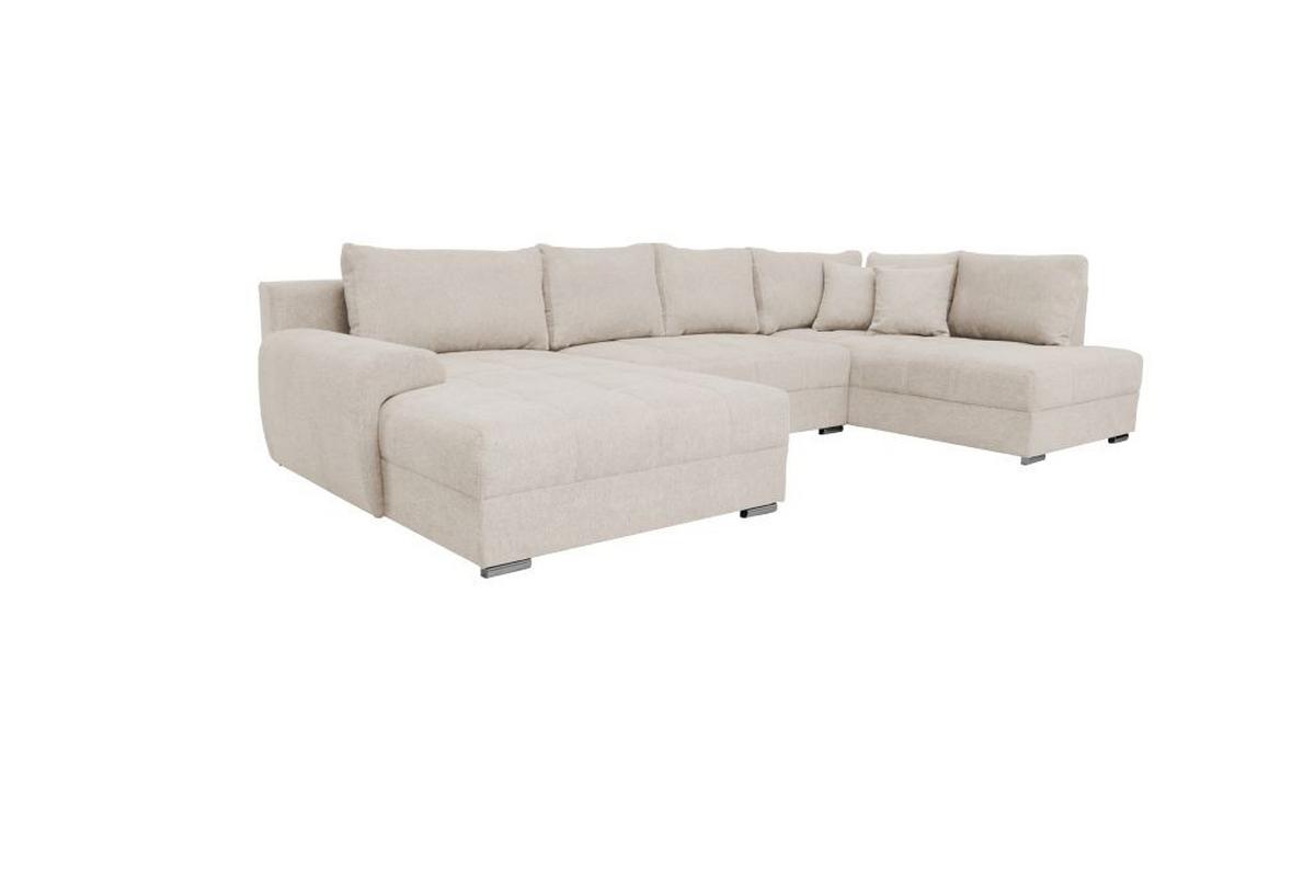 Kutna Garnitura Senso - boje kroma/krem, Moderno, tekstil/drvo (183/346/197cm) - Modern Living