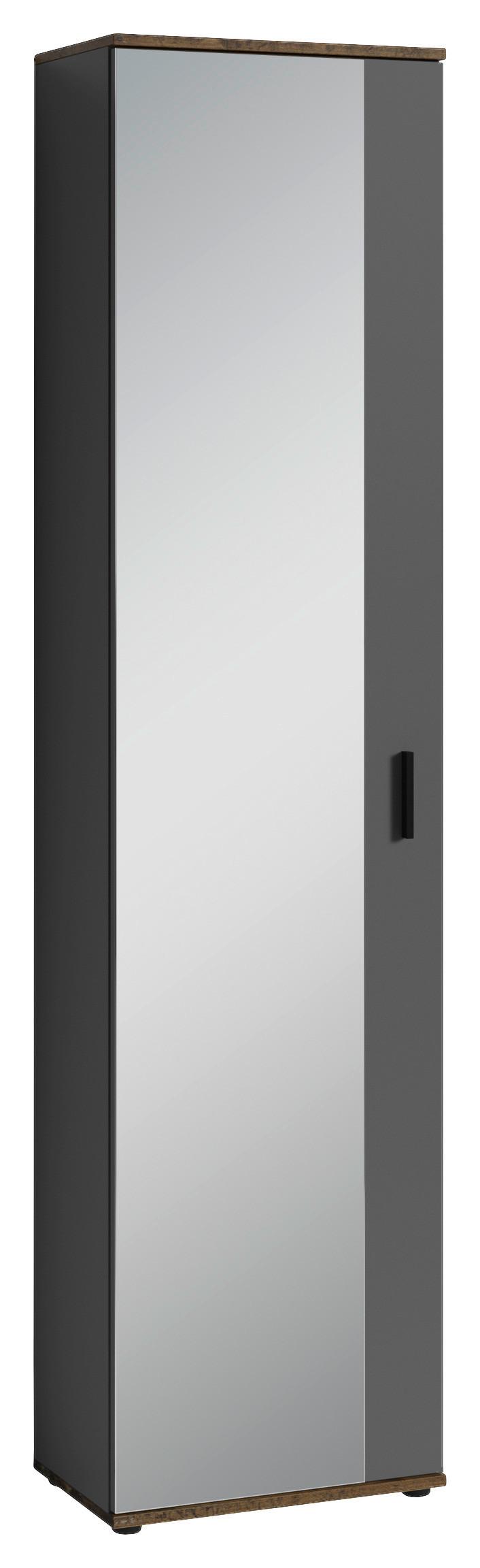 Garderobenschrank Jakob Alteiche/Anthrazit - Alteiche/Anthrazit, MODERN, Holzwerkstoff/Kunststoff (49/196/30cm) - MID.YOU