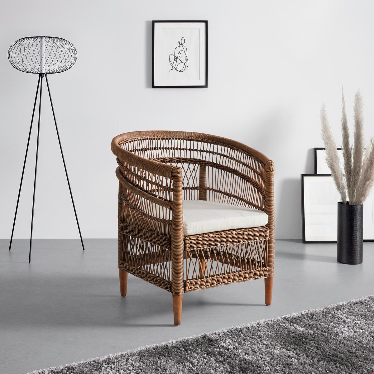 Rattansessel Indah Naturfarben - Naturfarben, LIFESTYLE, Holz (80/87/70cm) - Premium Living