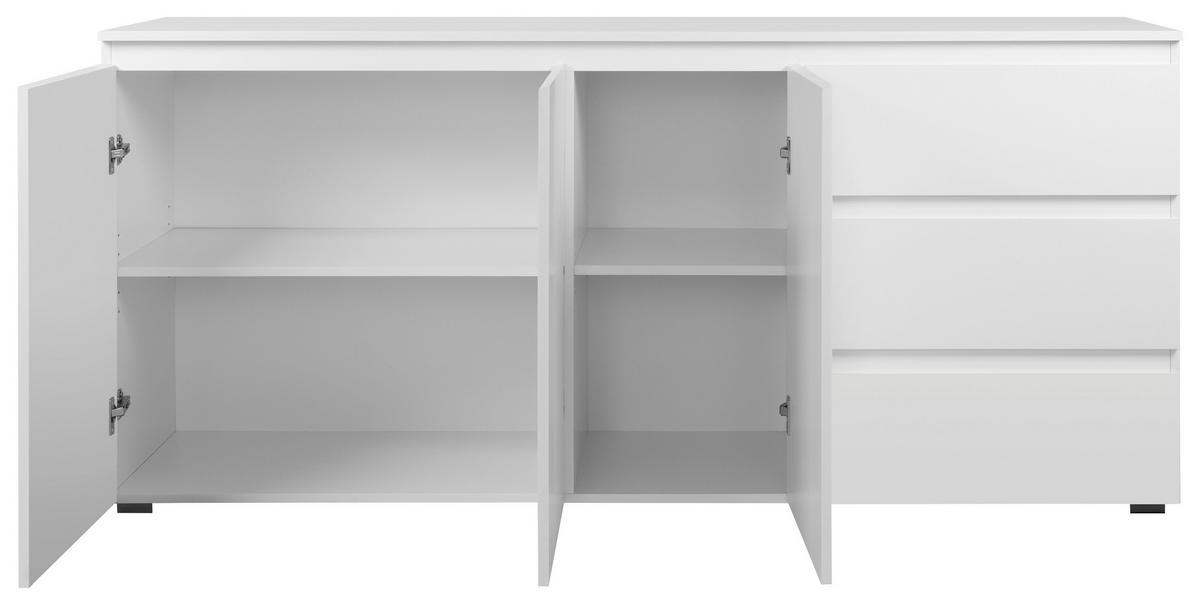 Široka Komoda Image 51a, Bela - črna/bela, Design, umetna masa/leseni material (178/80/40cm) - MID.YOU