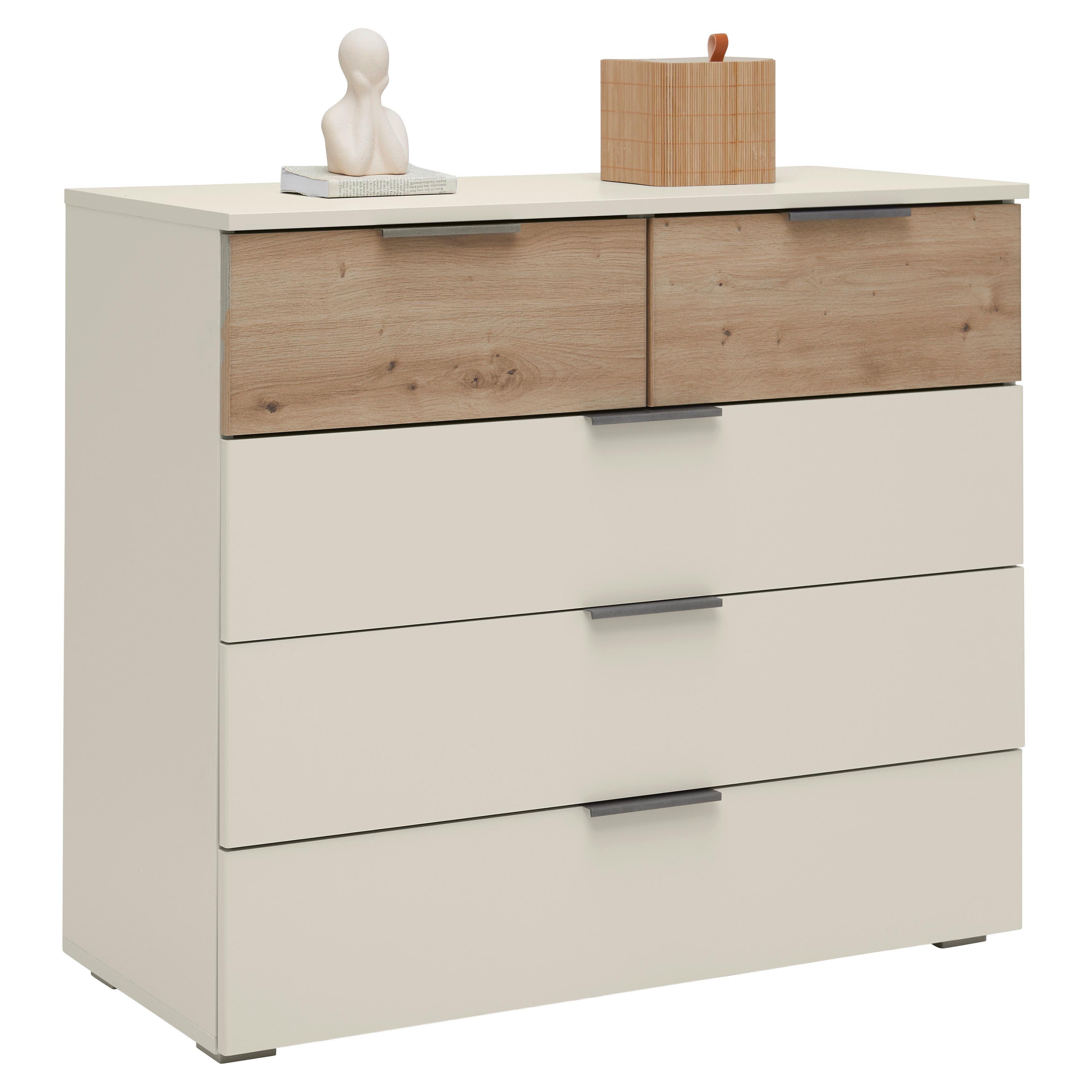 Kommode Ellmau Champagner/Eiche - Champagner/Eiche Artisan, KONVENTIONELL, Holzwerkstoff/Metall (93/81/42cm) - Premium Living