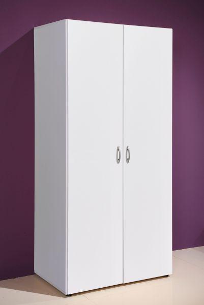 Ormar Za Odjeću Base 2 - bijela/srebrne boje, Konventionell, drvni materijal/plastika (81/176/51,1cm) - Based