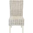 Stuhl aus Rattan - Grau, ROMANTIK / LANDHAUS, Holz (54/100/46cm) - Zandiara