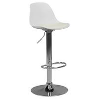 Barski Stol Korsika - barve kroma/bela, Moderno, kovina/umetna masa (40/104/40cm) - MID.YOU