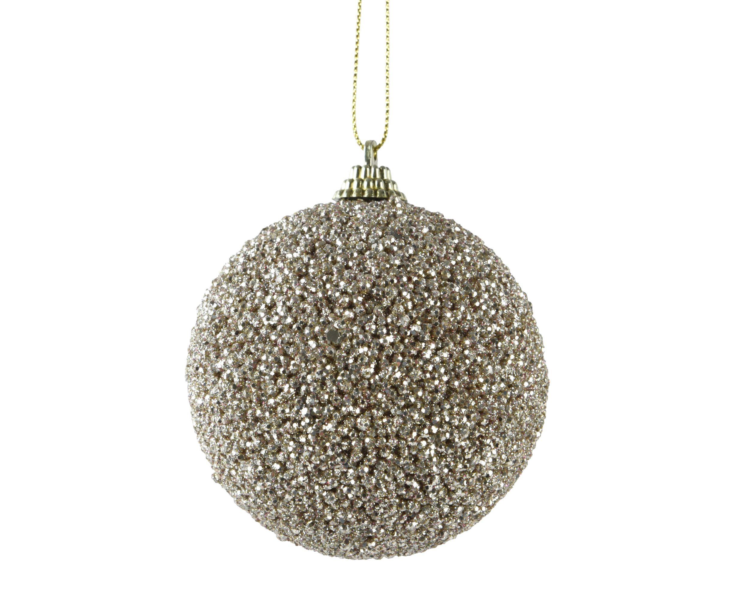 Kuglica Za Bor Star Ø:8cm - boje šampanjca, Basics, plastika (8cm)