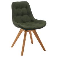 KRZESŁO BELFAST - oliwkowa zieleń, Konventionell, tkanina/drewno (56/84/63cm) - Carryhome