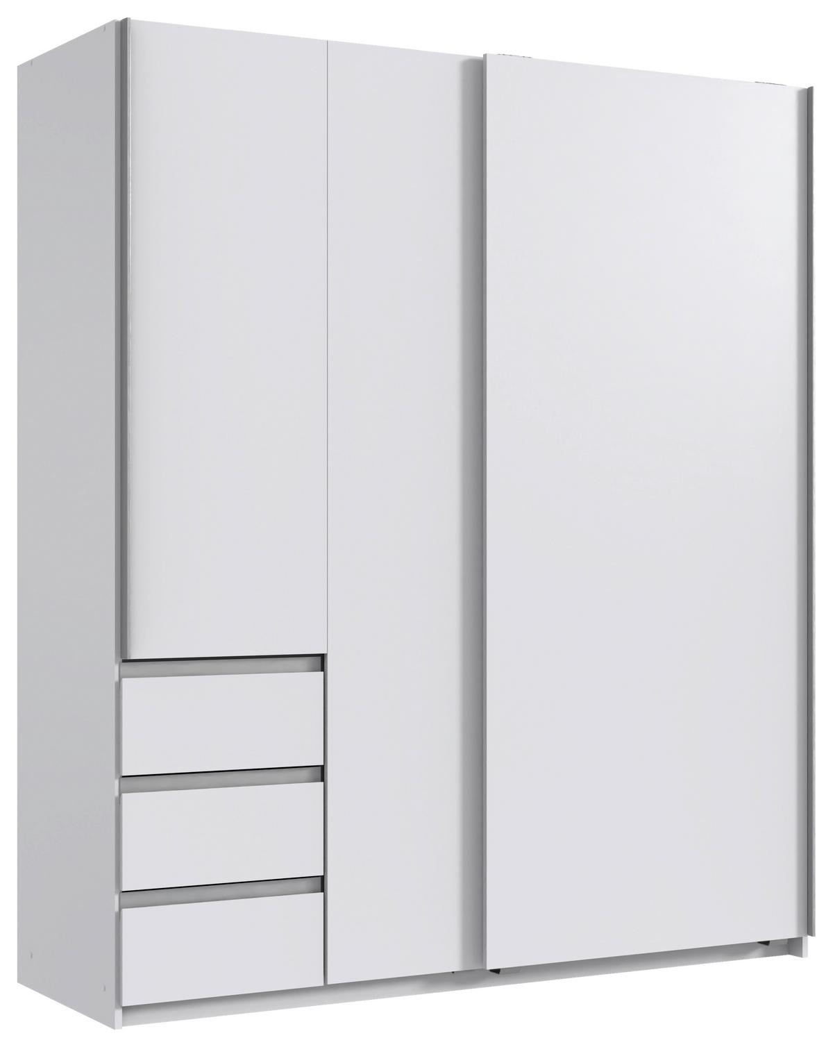 Ormar S Kliznim Vratima Adria - bijela/crna, Konvencionalno, staklo/drvni materijal (168/198/63cm) - Modern Living