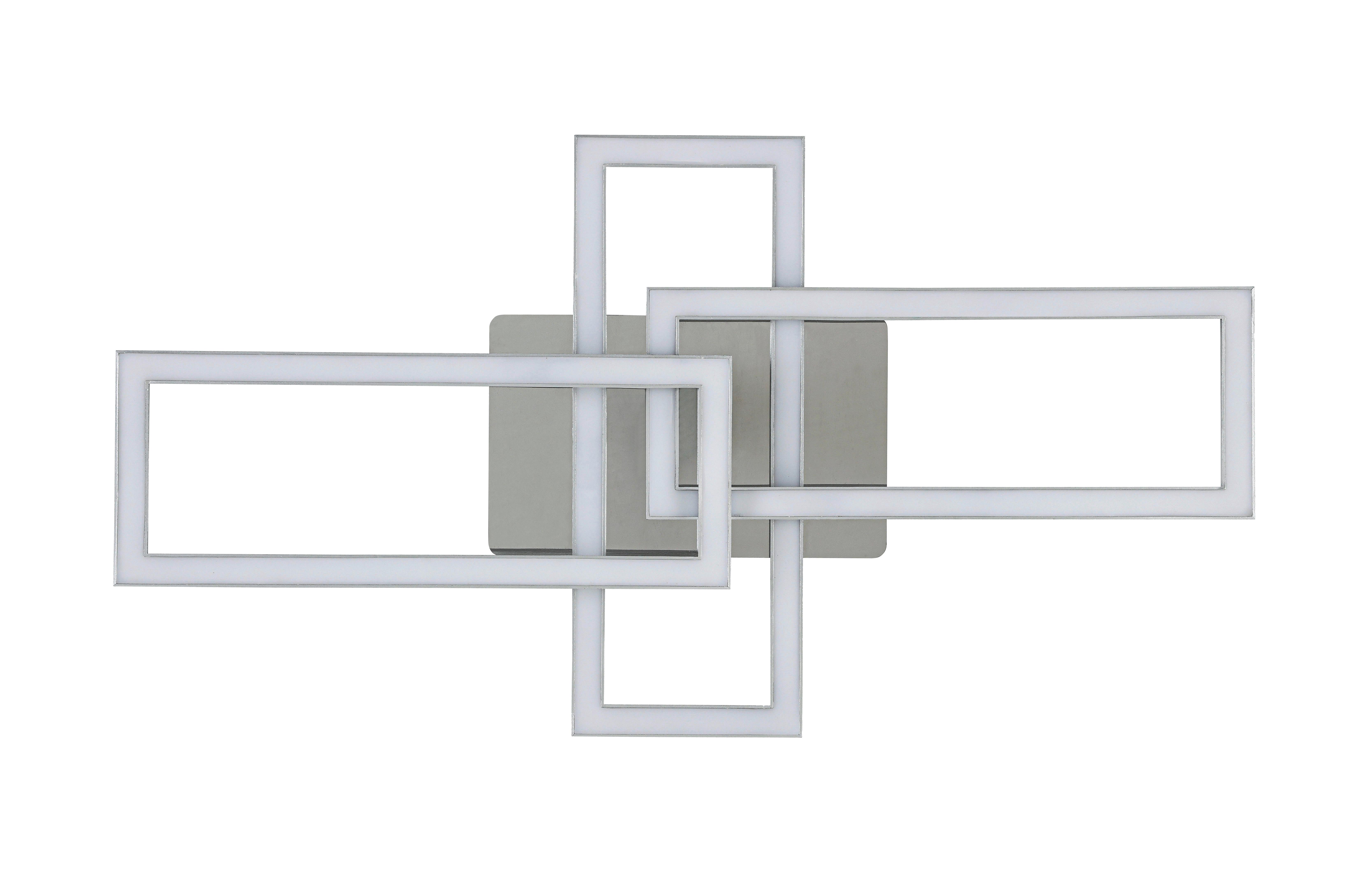LED-TAKLAMPA OMIE - kromfärg/silver, Modern, metall/plast (63,5/34/8cm) - Mömax