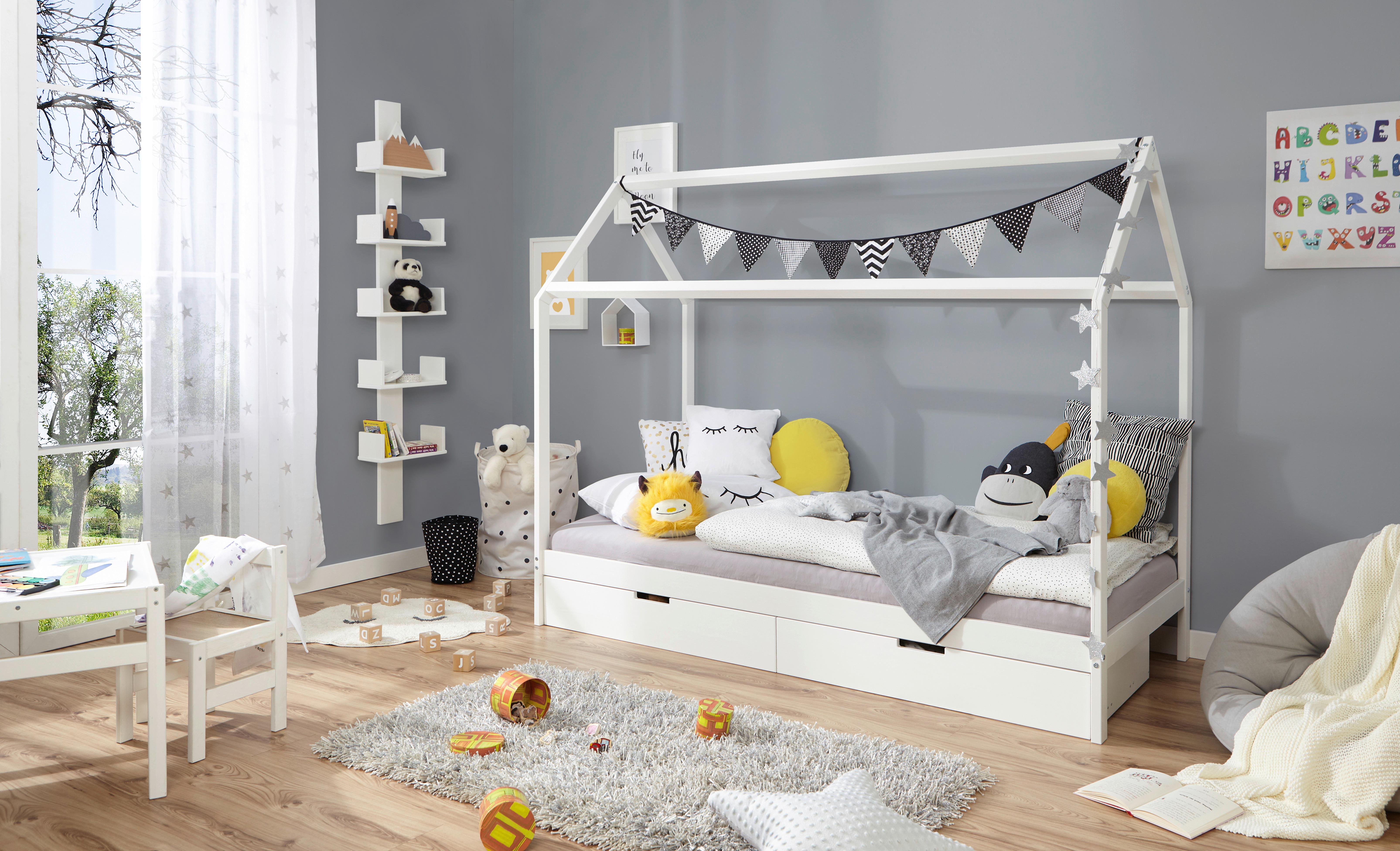 HAUSBETT Hausbett Lina 90x200 cm - Weiß, MODERN, Holz (90/200cm) - MID.YOU