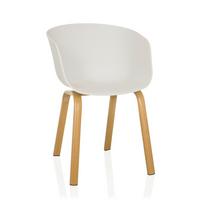 Naslanjač Oslo W, Bela - svetlo rjava/bela, Moderno, kovina/umetna masa (54/78/56cm) - MID.YOU