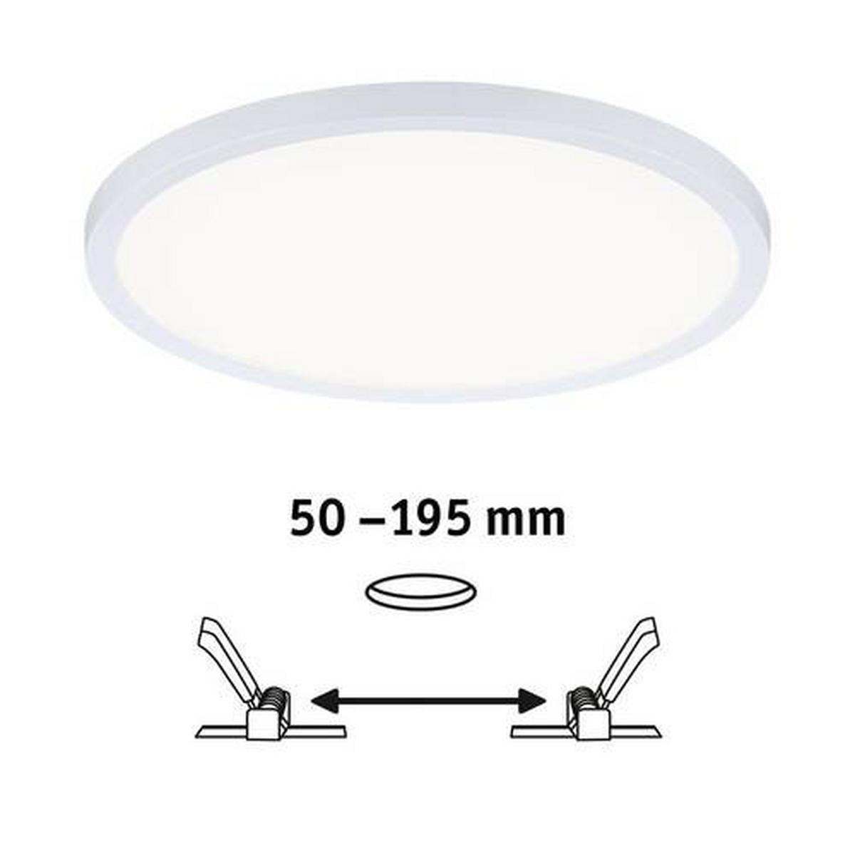 LED-Paneel Areo VariFit in Weiß max. 16 Watt - Weiß, Design, Kunststoff (23,0cm) - Paulmann