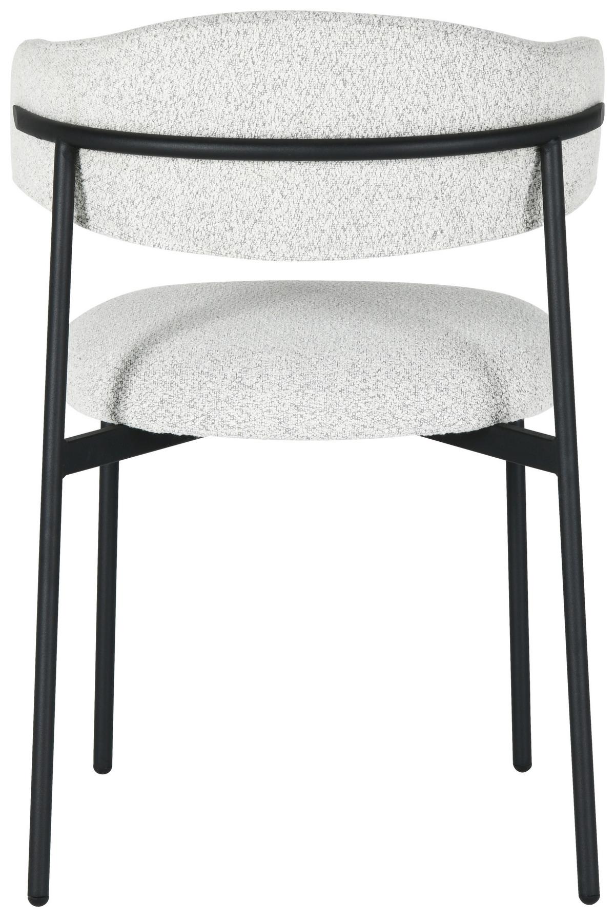 KRZESŁO MIJOU - jasnoszary/czarny, Design, metal/tkanina (55/78/58cm) - Boxxx