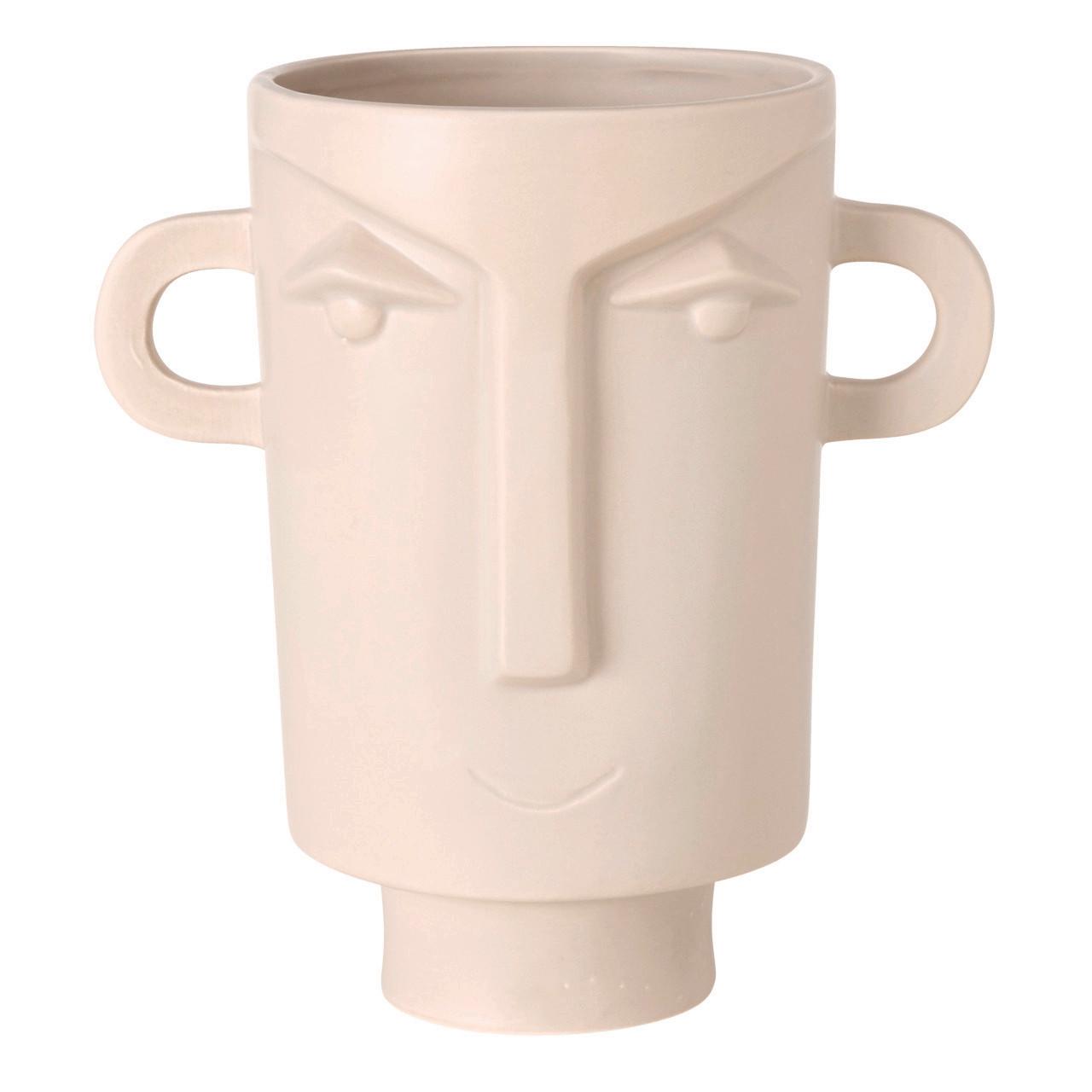 Übertopf Brosyo in Beige - Beige, MODERN, Keramik (22/15cm) - Modern Living