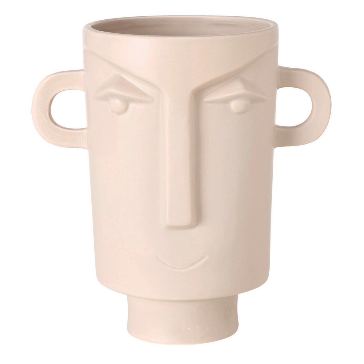 Übertopf Brosyo in Beige - Beige, MODERN, Keramik (22/15cm) - Modern Living